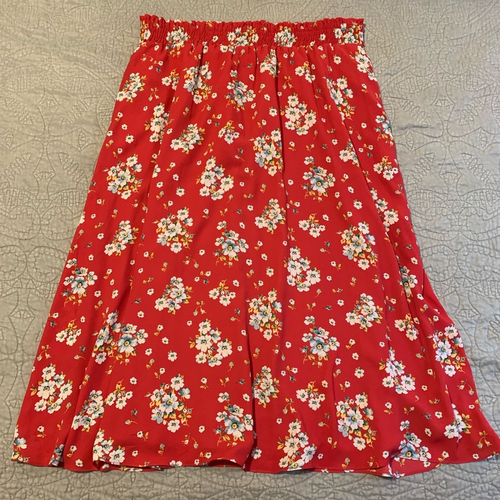 LOFT | Midi Floral Skirt (L)